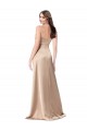 Formal Silky Satin Bridesmaid Dress / Prom Dress with Draped Surplice Bodice
