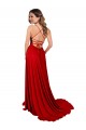 Lace Over Bodice Long Spandex Bridesmaid Dress / Prom Dress with Slit Melbourne