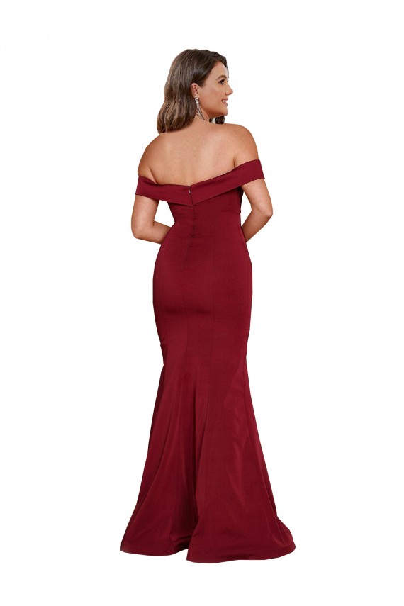 Off Shoulder Sleeves Sweetheart Neckline Long Formal Spandex Bridesmaid Dress / Prom Dress Melbourne