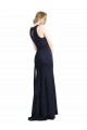 High Neck Sheath Long Crepe Bridesmaid Dress / Prom Dress Melbourne