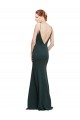 Deep V-Neck and Back Long Formal Crepe Bridesmaid Dress / Prom Dress Melbourne
