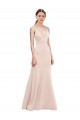 Deep V-Neck and Back Long Formal Crepe Bridesmaid Dress / Prom Dress Melbourne