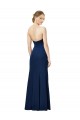 Strapless Fit and Flare Long Formal Crepe Bridesmaid Dress / Prom Dress with Knot and Slit Melbourne