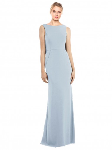 Shop Draped Backless Crepe Bridesmaid Dress / Prom Dress with Pockets Melbourne