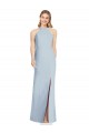 High Neck Backless Formal Crepe Trumpet Bridesmaid Dress Melbourne