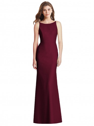 Shop Open Cowl Back Bateau Neck Trumpet Bridesmaid Dress Melbourne