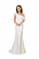 One Shoulder Formal Crepe Bridesmaid Dress / Prom Dress with Draped Off the Shoulder Strap Melbourne