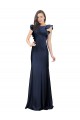 Sleeveless Crepe Bridesmaid Dress / Prom Dress with Cascading Ruffle and Keyhole Back Melbourne