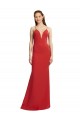 Mermaid Plunging V-Neck Formal Crepe Bridesmaid Dress / Prom Dress with Wide Open Back Melbourne