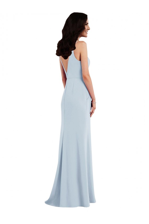 V Back Spaghetti Strap Maxi Bridesmaid Dress / Prom Dress with Pockets Melbourne