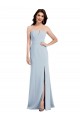 Strapless Notch Crepe Bridesmaid Dress / Prom Dress with Front Slit Melbourne