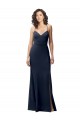 Sweetheart Fit and Flare Stretch Formal Crepe Bridesmaid Dress / Prom Dress with Side Slit and Strappy Back Melbourne