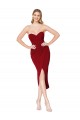 Cocktail Length Sweetheart Mermaid Wrap Formal Crepe Bridesmaid Dress / Prom Dress Melbourne