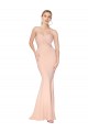 Sweetheart Shirred Neck Long Floor Length Formal Crepe Bridesmaid Dress / Prom Dress Melbourne