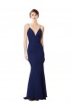 Deep V-Neck Spaghetti Straps Mermaid Formal Crepe Bridesmaid Dress / Prom Dress Melbourne