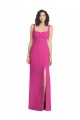 Wide Strap Notch Empire Waist Bridesaid Dress with Front Slit Melbourne