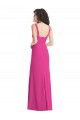 Wide Strap Notch Empire Waist Bridesaid Dress with Front Slit Melbourne