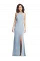 High Neck Halter Formal Crepe Bridesmaid Dress / Prom Dress with Twist Criss Cross Back Melbourne