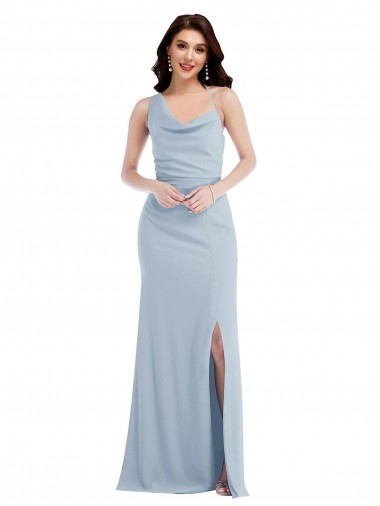 One Shoulder Draped Cowl Neck Maxi Bridesmaid Dress / Prom Dress Melbourne