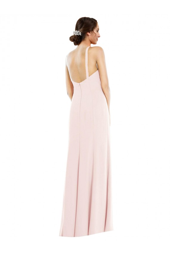 Criss Cross Halter Princess Line Trumpet Formal Crepe Bridesmaid Dress / Prom Dress Melbourne