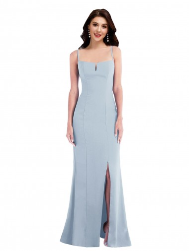 Shop Flattering Trumpet Maxi Formal Crepe Bridesmaid Dress / Prom Dress with Front Slit Melbourne