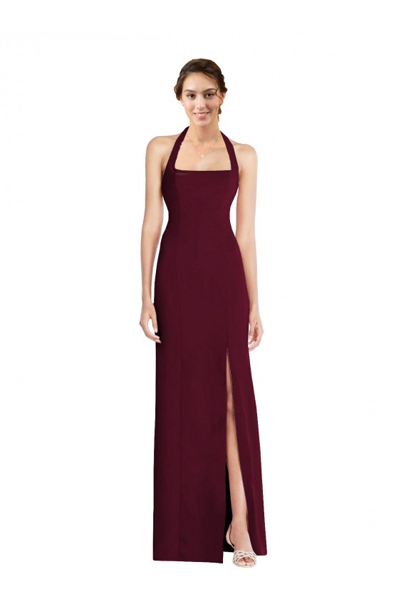 Tie Halter Open Back Trumpet Bridesmaid Dress / Prom Dress Melbourne