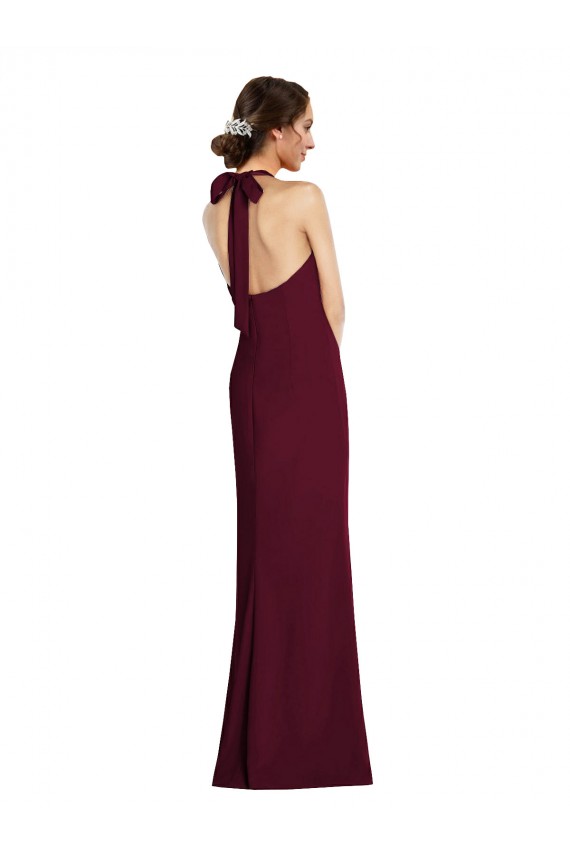 Tie Halter Open Back Trumpet Bridesmaid Dress / Prom Dress Melbourne