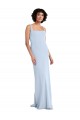 Slim Square Neck Fit and Flare Full Length Stretch Crepe Bridesmaid Dress / Prom Dress Melbourne