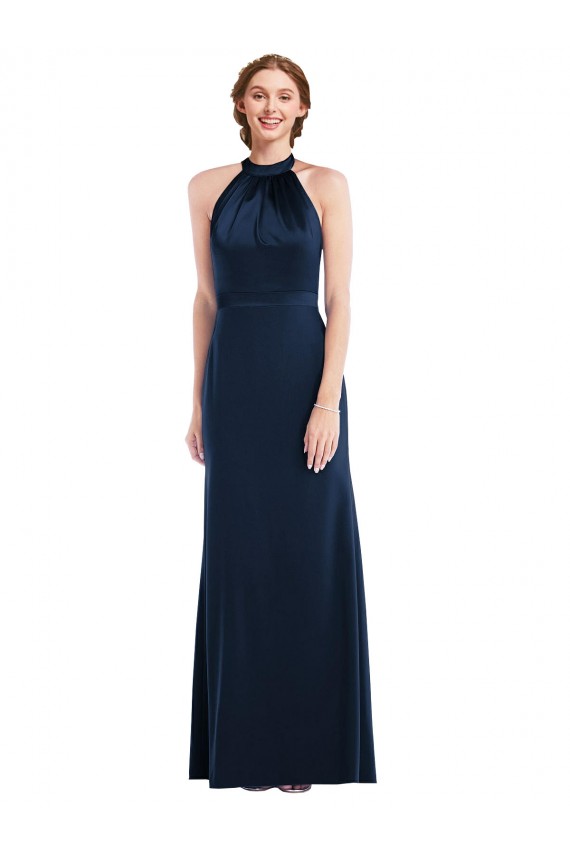 High Neck Open Back Long Maxi Bridesmaid Dress / Prom Dress Melbourne