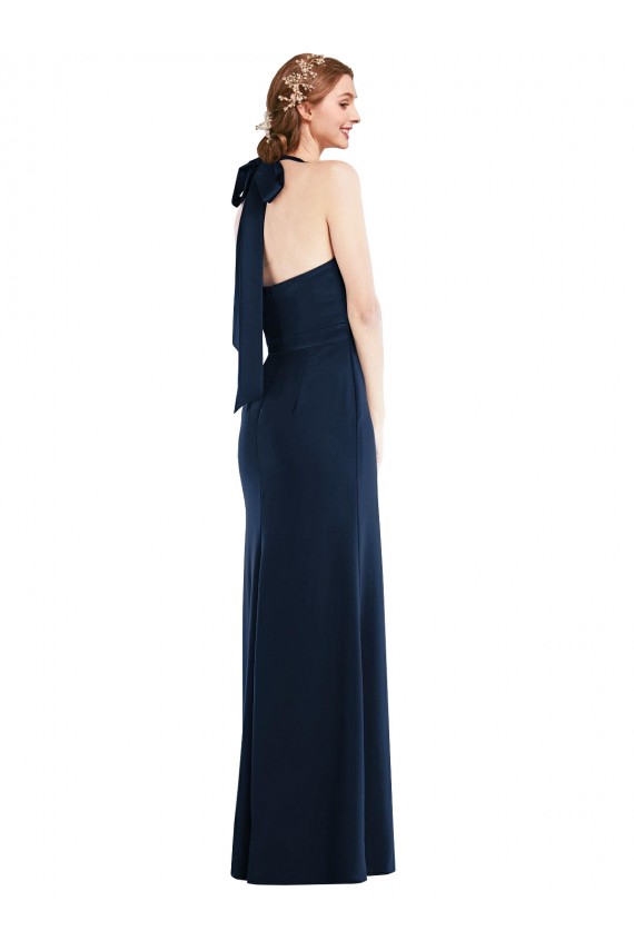 High Neck Open Back Long Maxi Bridesmaid Dress / Prom Dress Melbourne