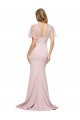 Crepe Long Sweetheart Neckline Formal Bridesmaid Dress / Prom Dress with Tulle Overlay Shoulders Melbourne
