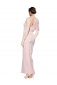One Shoulder Tulle Overlay Sweetheart Neckline Long Formal Crepe Bridesmaid Drss with Thigh Split Melbourne