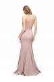 Long Sweetheart Formal Crepe Bridesmaid Dress / Prom Dress with High Neck Illusion Tulle Details Melbourne
