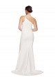 Long Sweep Train Crepe Bridesmaid Dress / Prom Dress with Side Split and One Strap Melbourne