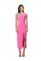 One Shoulder Neckline Short Midi Length Formal Crepe Bridesmaid Dress / Cocktail Prom Dress Melbourne