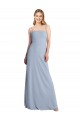 Straight Neckline Crepe Slip Bridesmaid Dress / Prom Dress with Strappy Back Melbourne