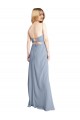 Straight Neckline Crepe Slip Bridesmaid Dress / Prom Dress with Strappy Back Melbourne