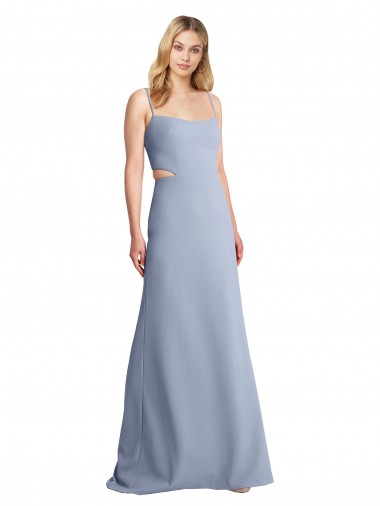 Shop Feminine Scoop Neckline Long Crepe Slip Bridesmaid Dress / Prom Dress  Melbourne