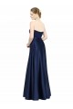 Floor Length Sweetheart Neckline Formal Stretch Satin Bridesmaid Dress with Belt Melbourne