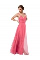 Flowy A-Line Tulle Bridesmaid Dress with Double Straps and V-Neck Melbourne