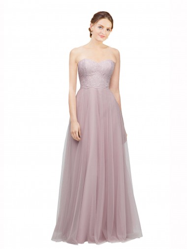 Shop Sweetheart Neckline Long Tulle Bridesmaid Dress with Lace Bodice Melbourne