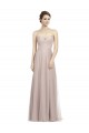Long Strapless Tulle Bridesmaid Dress with Pleated Bodice Melbourne