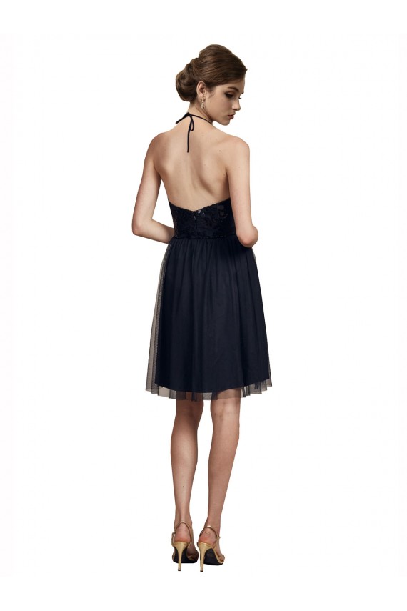High Neck Illusion Bodice Bridesmaids Dress Melbourne
