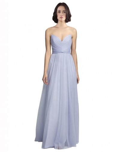 Shop Spaghetti Strap Tulle Bridesmaids Dress with Ruched Bodice Melbourne
