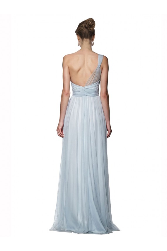 One Shoulder Illusion Tulle Bridesmaid Dress with Knot Detail Melbourne