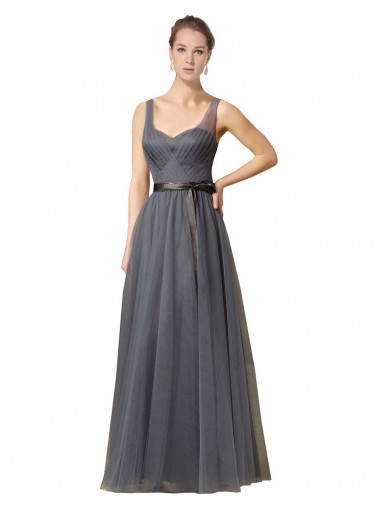 Shop Sweetheart Long Tulle Bridesmaid Dress with Sash Melbourne