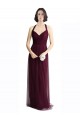 Long Tulle Bridesmaid Dress with Criss-Cross Bodice and Self Straps Melbourne