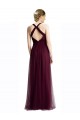 Long Tulle Bridesmaid Dress with Criss-Cross Bodice and Self Straps Melbourne