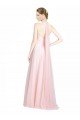Ruched Sweetheart Neckline A-Line Tulle Bridesmaid Dress with Tie Open Back