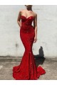 Mermaid Sweetheart Sleeveless Long Court Train Velvet Sequin Prom Dress Melbourne